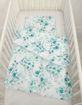 Komplet pościeli dla niemowląt z wypełnieniem 2-cz 75x100cm NEWBORN - eucaliptus mint - 2