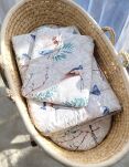 Komplet pościeli dla niemowląt z wypełnieniem 2-cz 75x100cm NEWBORN - blue birds - 3