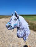 Hobby Horse Mały koń na kiju Premium - siwek jabłkowity z białą grzywą A4 - 7