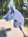 Hobby Horse Mały koń na kiju Premium - siwek jabłkowity z białą grzywą A4 - 8