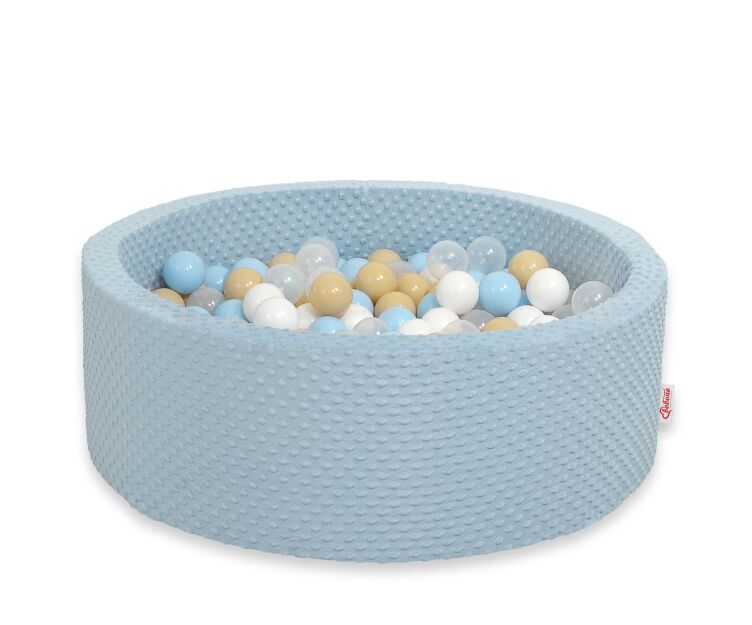 Suchy basen minky H-30 cm z piłkami 200szt.- misty blue