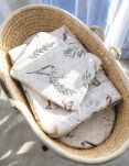 Komplet pościeli dla niemowląt z wypełnieniem 2-cz 75x100cm NEWBORN - brown birds - 2