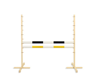 Przeszkoda skokowa do Hobby Horse 120cm, dwie belki - czarna i żółta