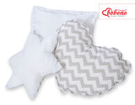 Zestaw poduszek 3cz. Chevron szary - 2
