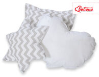 Zestaw poduszek 3cz. Chevron szary - 4