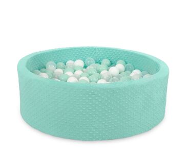 Suchy basen minky H-30 cm z piłkami 200szt.- miętowy