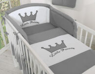 Ochraniacz uniwersalny 120x60cm- Little Prince/Princess antracyt - 8