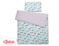 Pościel dla dzieci BOBONO 2 cz 100x135 Mini - zające miętowe