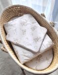 Komplet pościeli dla niemowląt z wypełnieniem 2-cz 75x100cm NEWBORN - Rainbow beige bear - 3