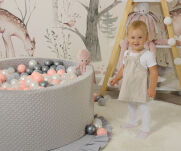 Suchy basen minky H-40 cm z piłkami 200szt.- beżowy - 6