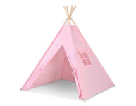 Namiot Tipi dla dzieci + zawieszki pióra - różowy - 2