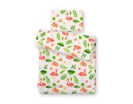 Komplet pościeli dla niemowląt z wypełnieniem 2-cz 75x100cm NEWBORN - flamingi koralowe - 4