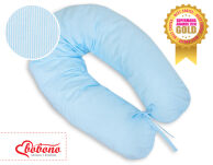 Zapasowa poszewka na poduszkę BOBONO Longer - paseczki niebieskie - 3