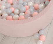 Suchy basen minky H-30 cm z piłkami 200szt.- brudny róż - 7