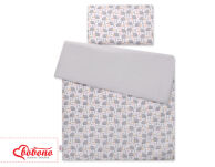 Pościel dla dzieci BOBONO 2 cz 100x135 Mini - jeżyki szare