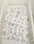 Komplet pościeli dla niemowląt z wypełnieniem 2-cz 75x100cm NEWBORN - woodland olive - 2