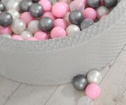 Suchy basen minky H-30 cm z piłkami 300szt. - jasnoszary - 4