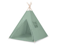 Namiot TIPI dla dzieci +mata + zawieszki pióra - szałwia - 3
