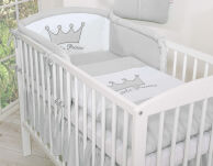 Ochraniacz uniwersalny 120x60cm- Little Prince/Princess szary - 2