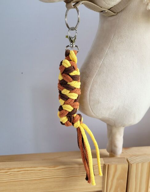 Uwiąz dla Hobby Horse ze sznurka – żółty/ terracota/ brąz